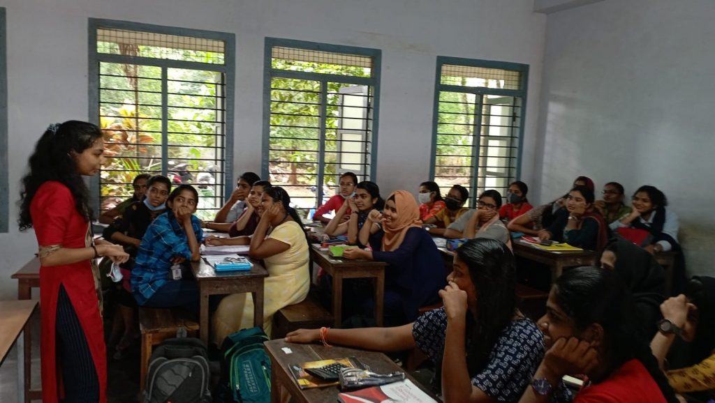 Students presenting Innovative ideas on product development (Students centric approch)
