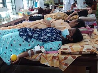 Helath 2-Blood donation camp on July 1, 2022 in collaboration with IMA, Aluva and YRC, NSS and NCC units of the College
